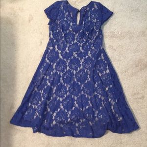 Blue lace dress